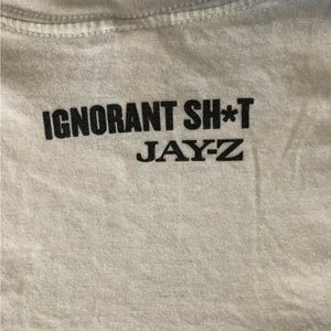 VINTAGE Jay-Z Shirt Med Mens White American Gangster Tour 2007 Concert Hip Hop